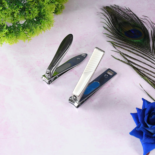 Stainless Steel Folding Portable Large Nail Clippers Nail File (1 Pc / Mix Design)